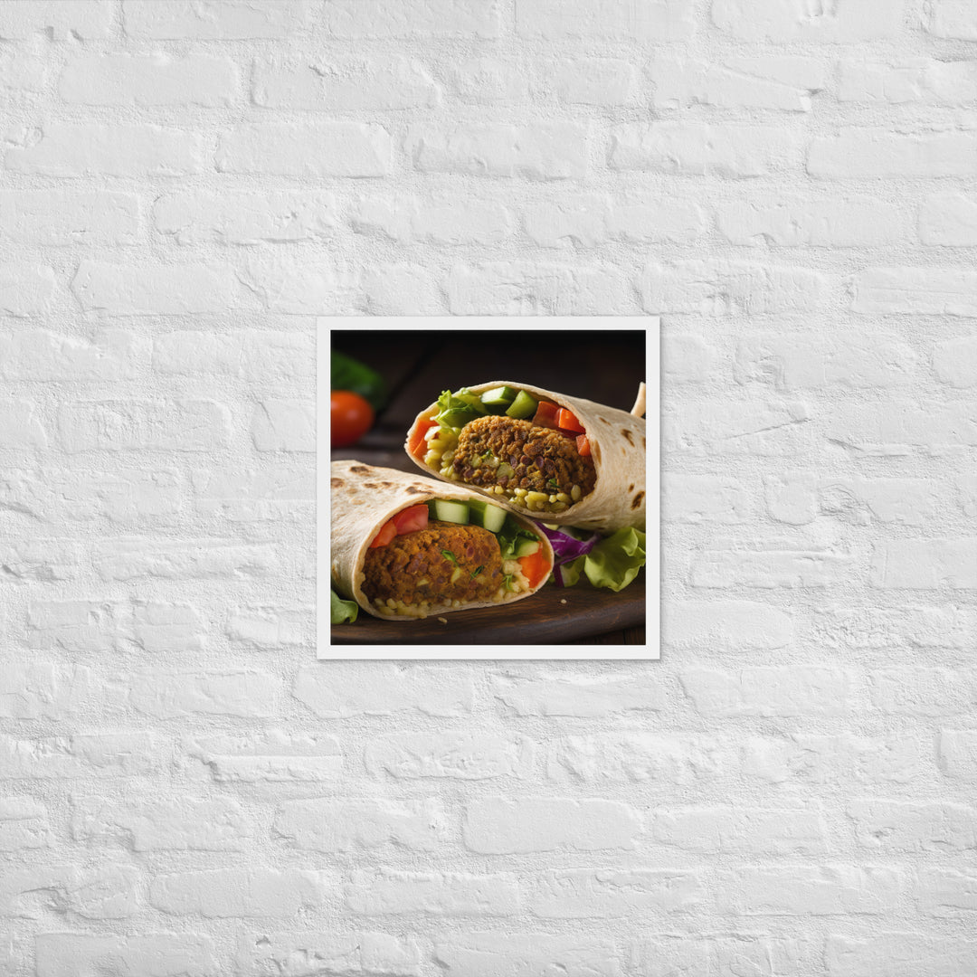 Spicy Falafel Wrap Framed poster 🤤 from Yumify.AI
