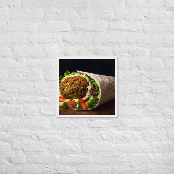 Spicy Falafel Wrap Framed poster 🤤 from Yumify.AI