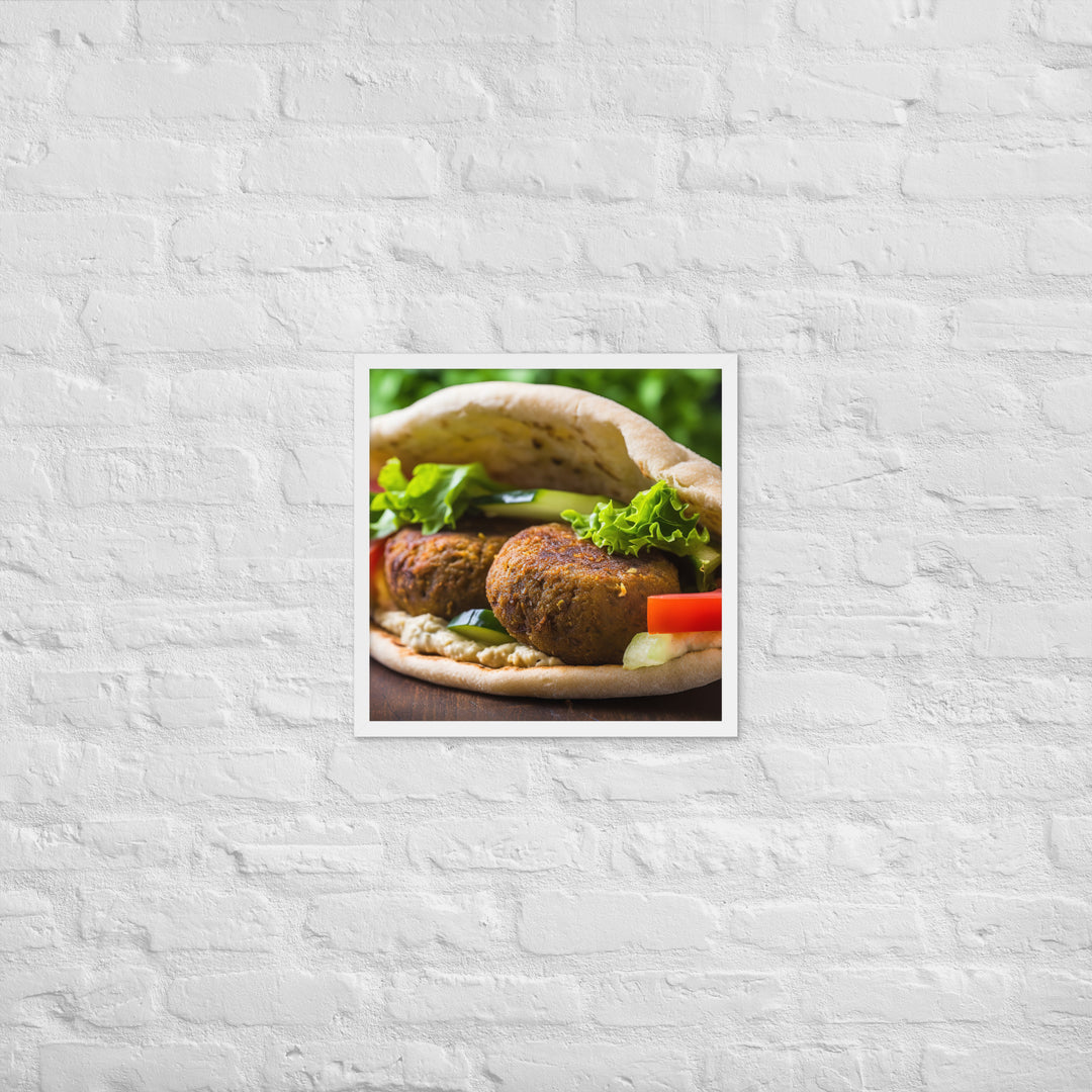 Delicious Falafel Pita Framed poster 🤤 from Yumify.AI