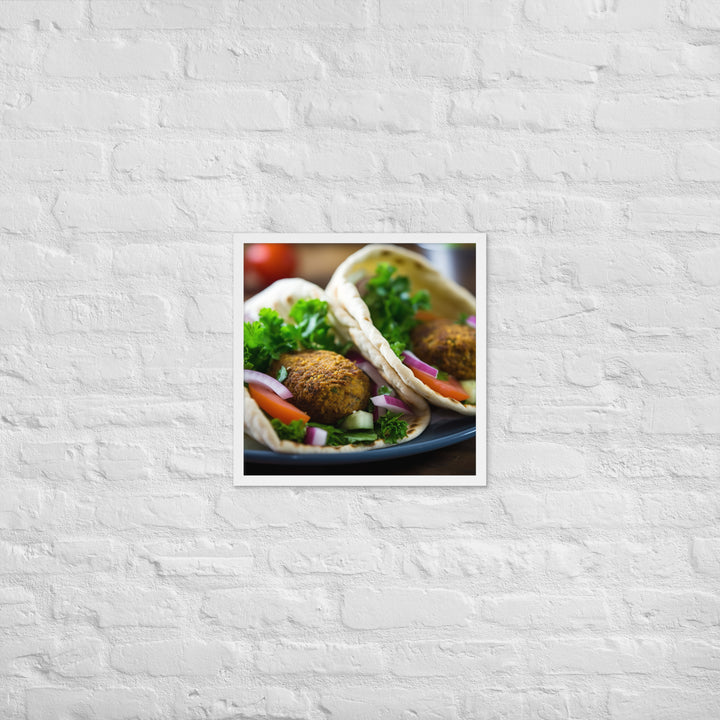 Delicious Falafel Pita Framed poster 🤤 from Yumify.AI