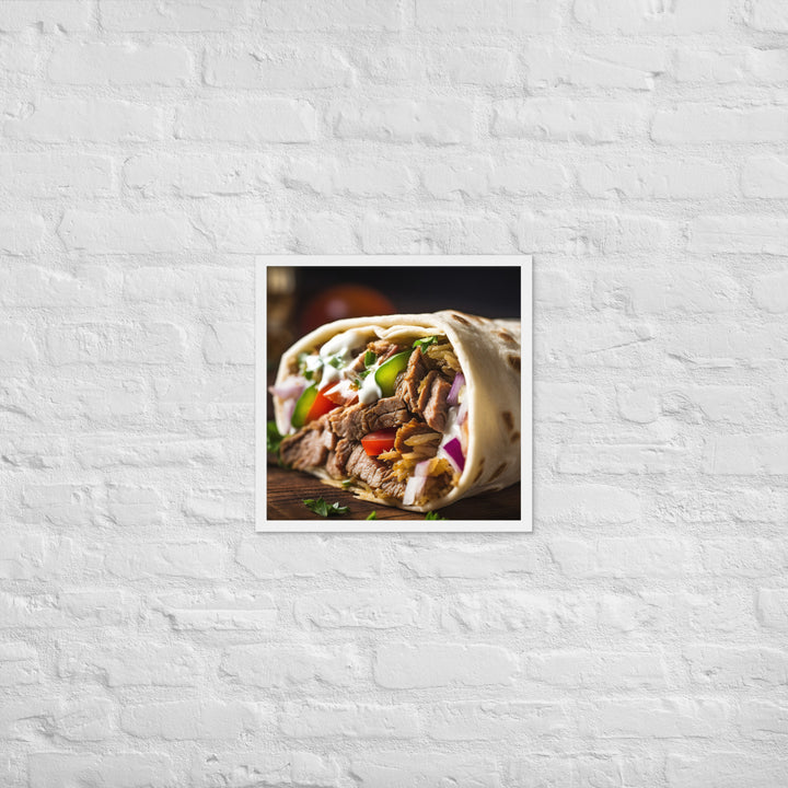 Shawarma Delight Framed poster 🤤 from Yumify.AI