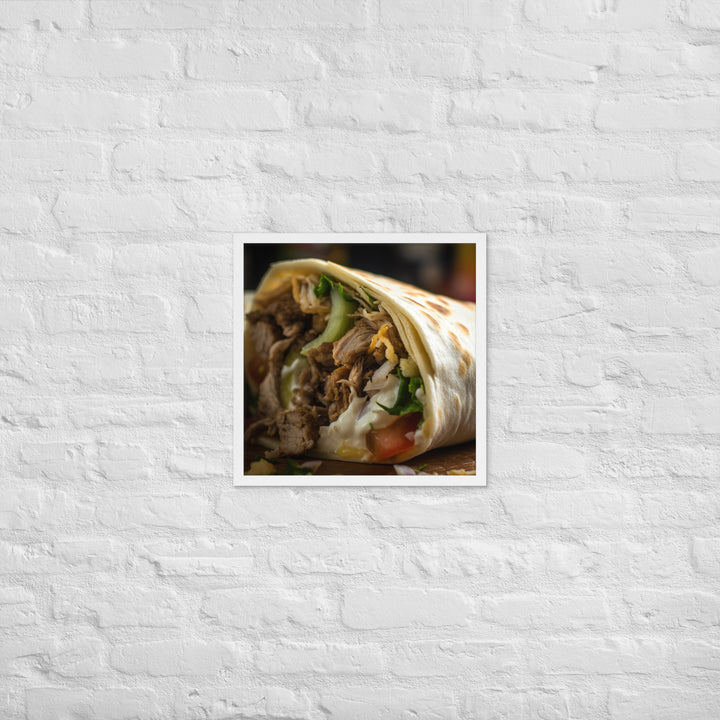 Shawarma Delight Framed poster 🤤 from Yumify.AI