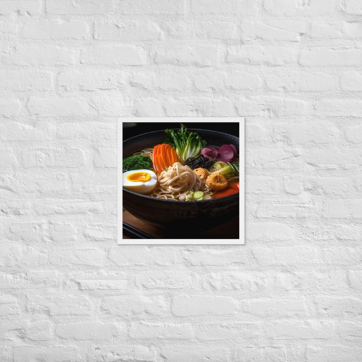 Vibrant Vegetable Ramen Framed poster 🤤 from Yumify.AI