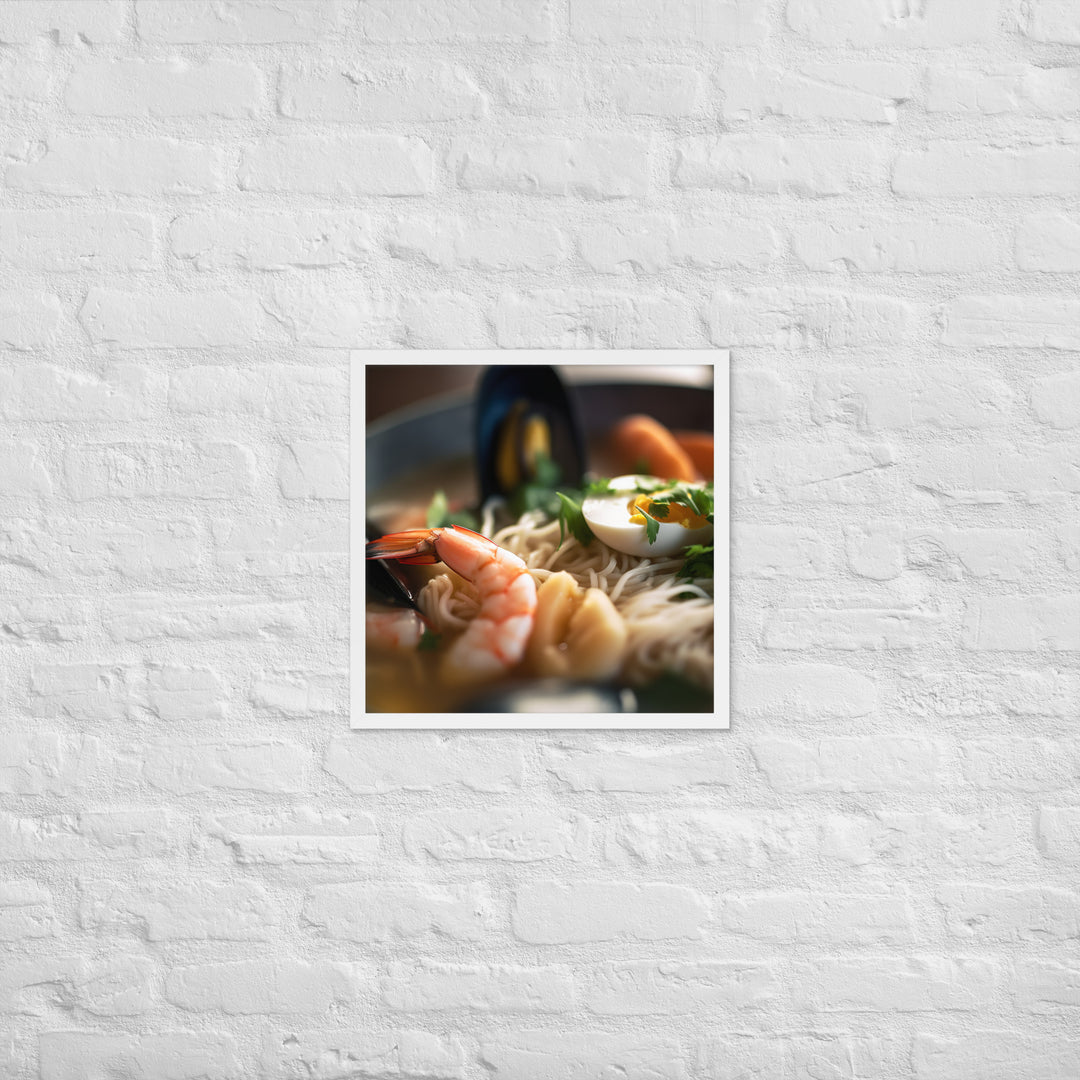 Seafood Ramen Framed poster 🤤 from Yumify.AI