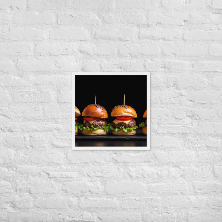 Slider Burgers Framed poster 🤤 from Yumify.AI