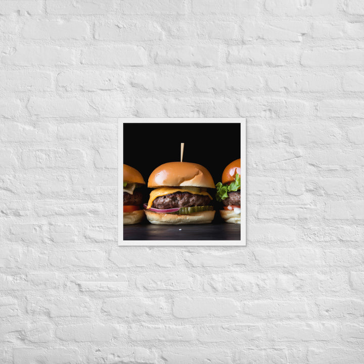 Slider Burgers Framed poster 🤤 from Yumify.AI