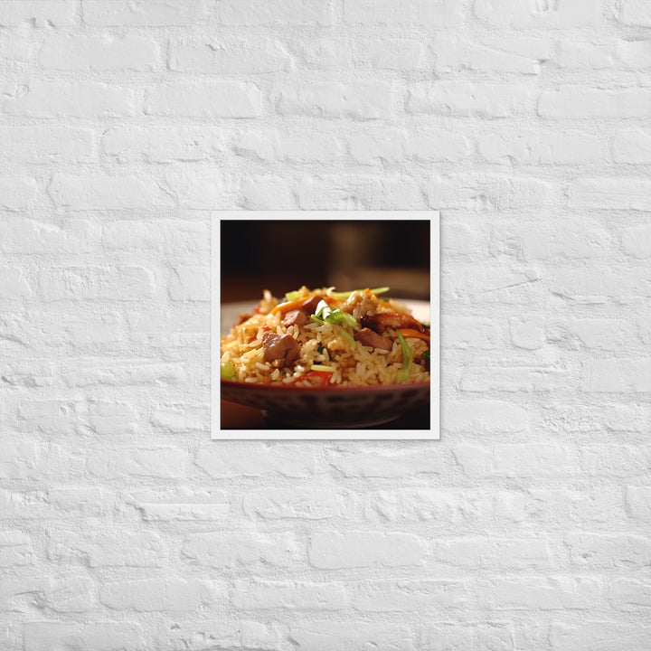 Yangzhou Fried Rice Framed poster 🤤 from Yumify.AI