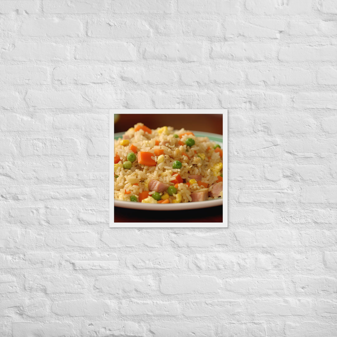 Yangzhou Fried Rice Framed poster 🤤 from Yumify.AI