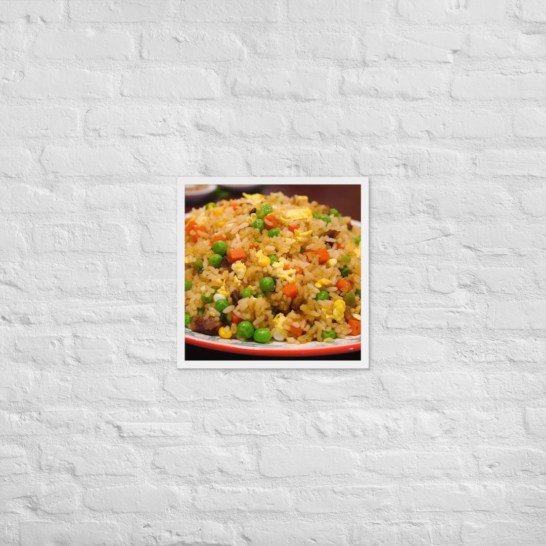 Yangzhou Fried Rice Framed poster 🤤 from Yumify.AI