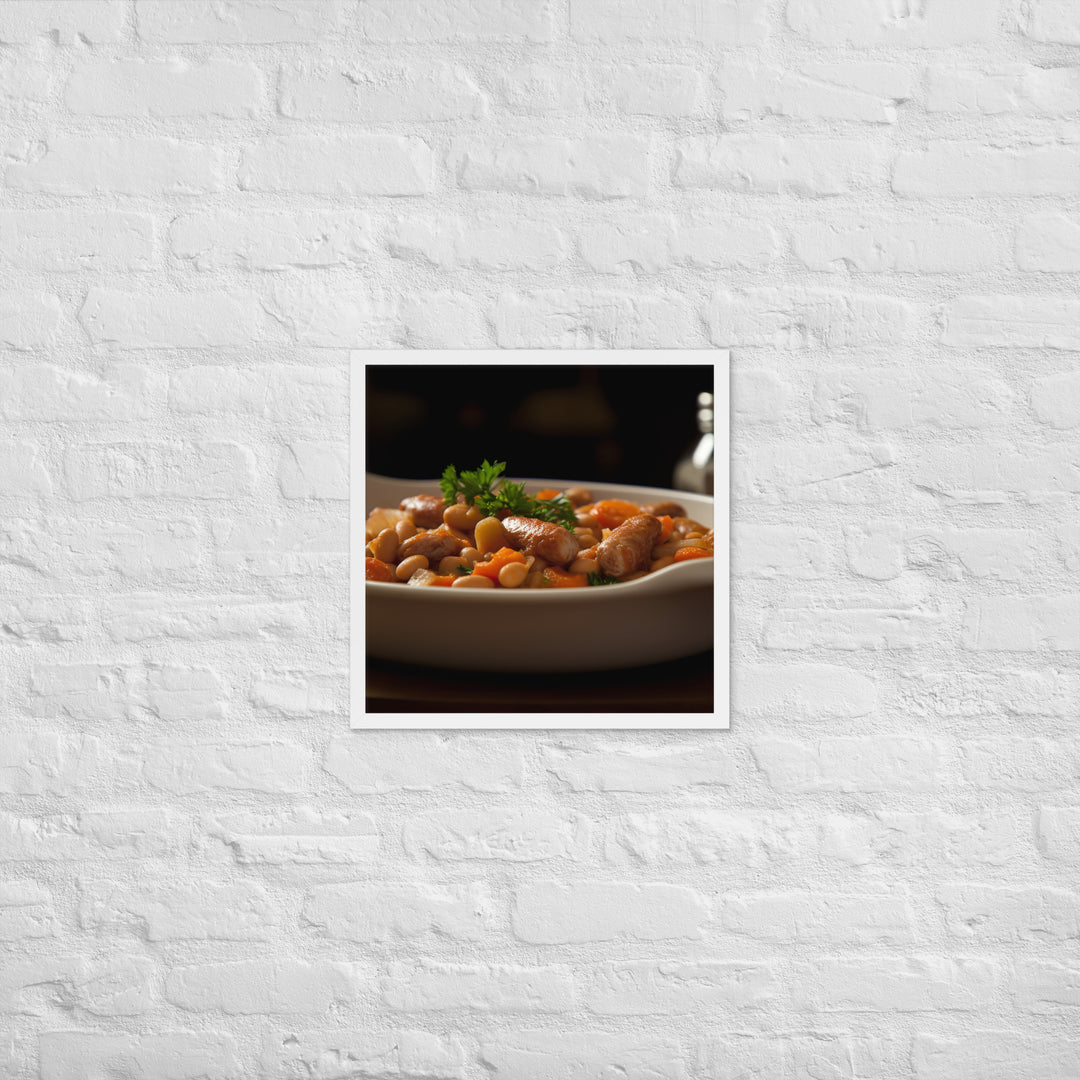 Sausage and Bean Casserole Framed poster 🤤 from Yumify.AI