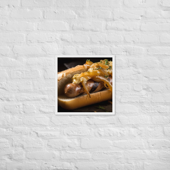 Grilled Bratwurst Framed poster 🤤 from Yumify.AI