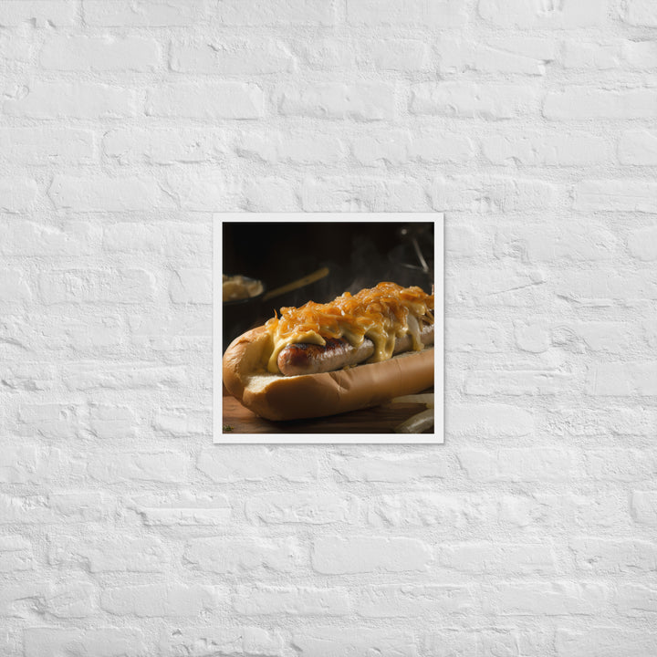 Grilled Bratwurst Framed poster 🤤 from Yumify.AI