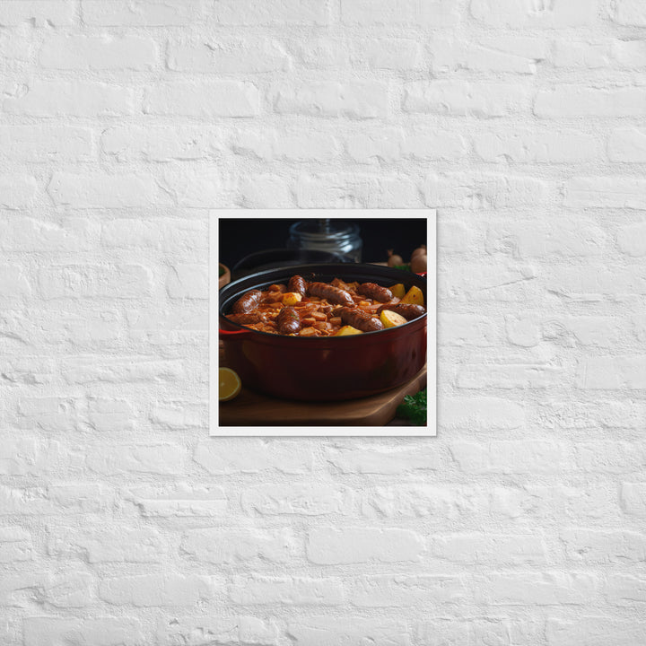 Chorizo and Potato Boil Up Framed poster 🤤 from Yumify.AI