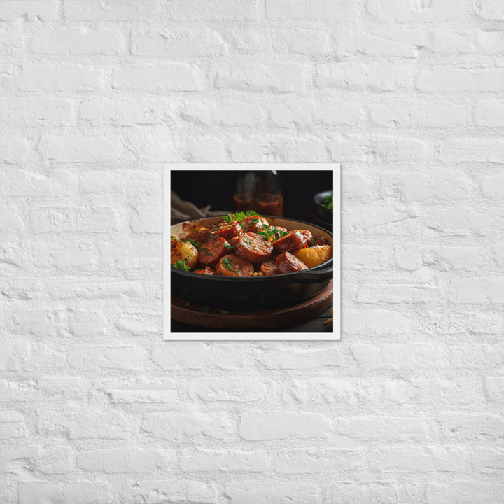 Chorizo and Potato Boil Up Framed poster 🤤 from Yumify.AI