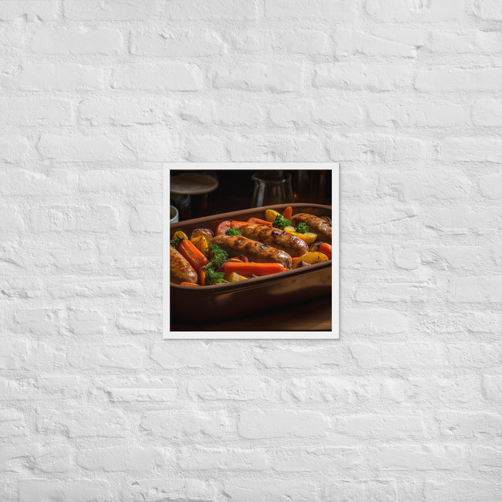 Baked Sausage and Vegetables Framed poster 🤤 from Yumify.AI