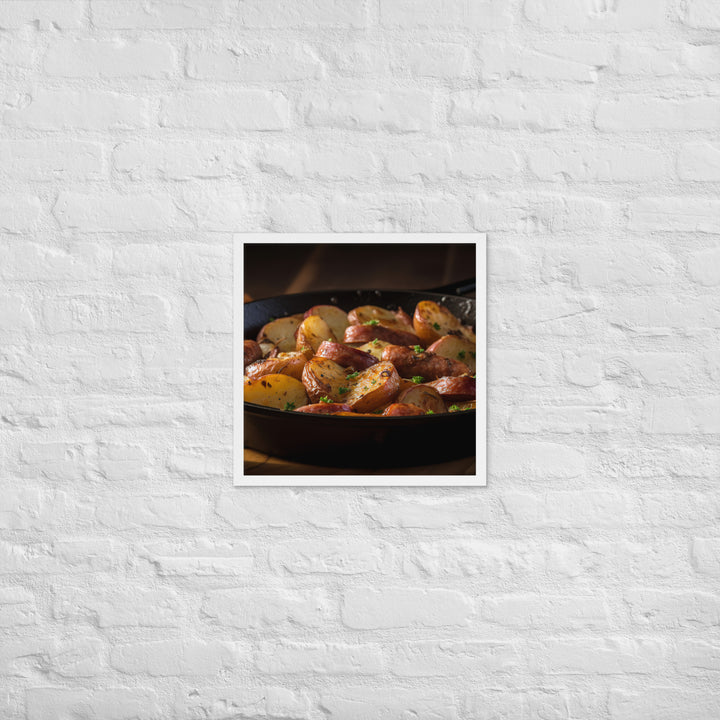 Baked Sausage and Potato Skillet Framed poster 🤤 from Yumify.AI