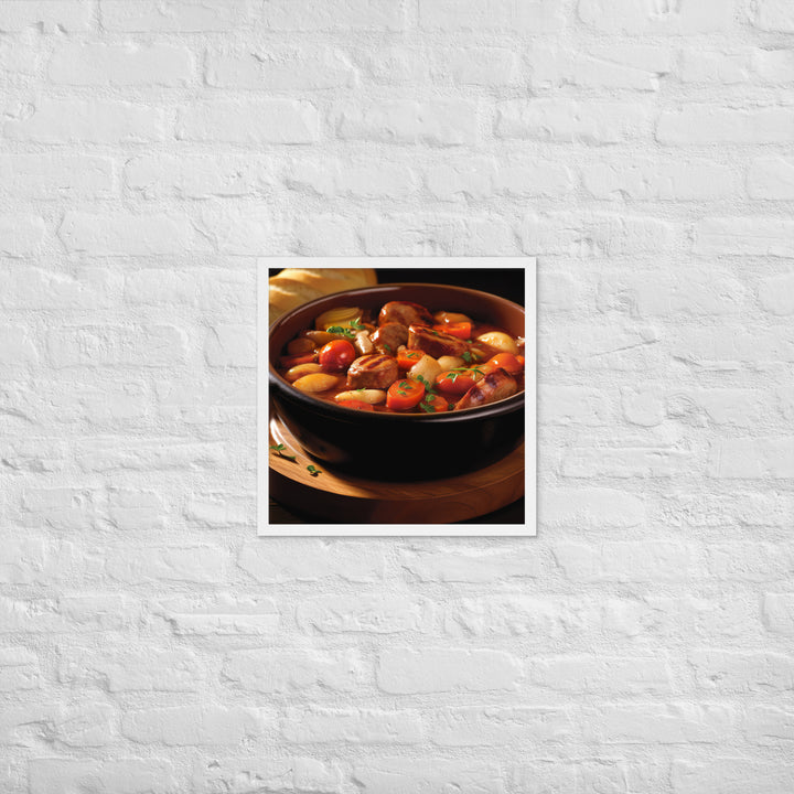 Sausage Stew Framed poster 🤤 from Yumify.AI