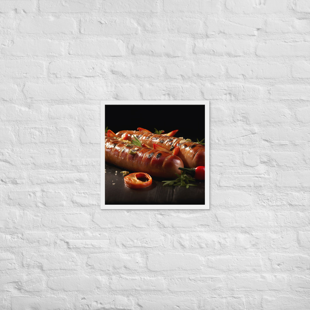 Roasted Sausage Framed poster 🤤 from Yumify.AI