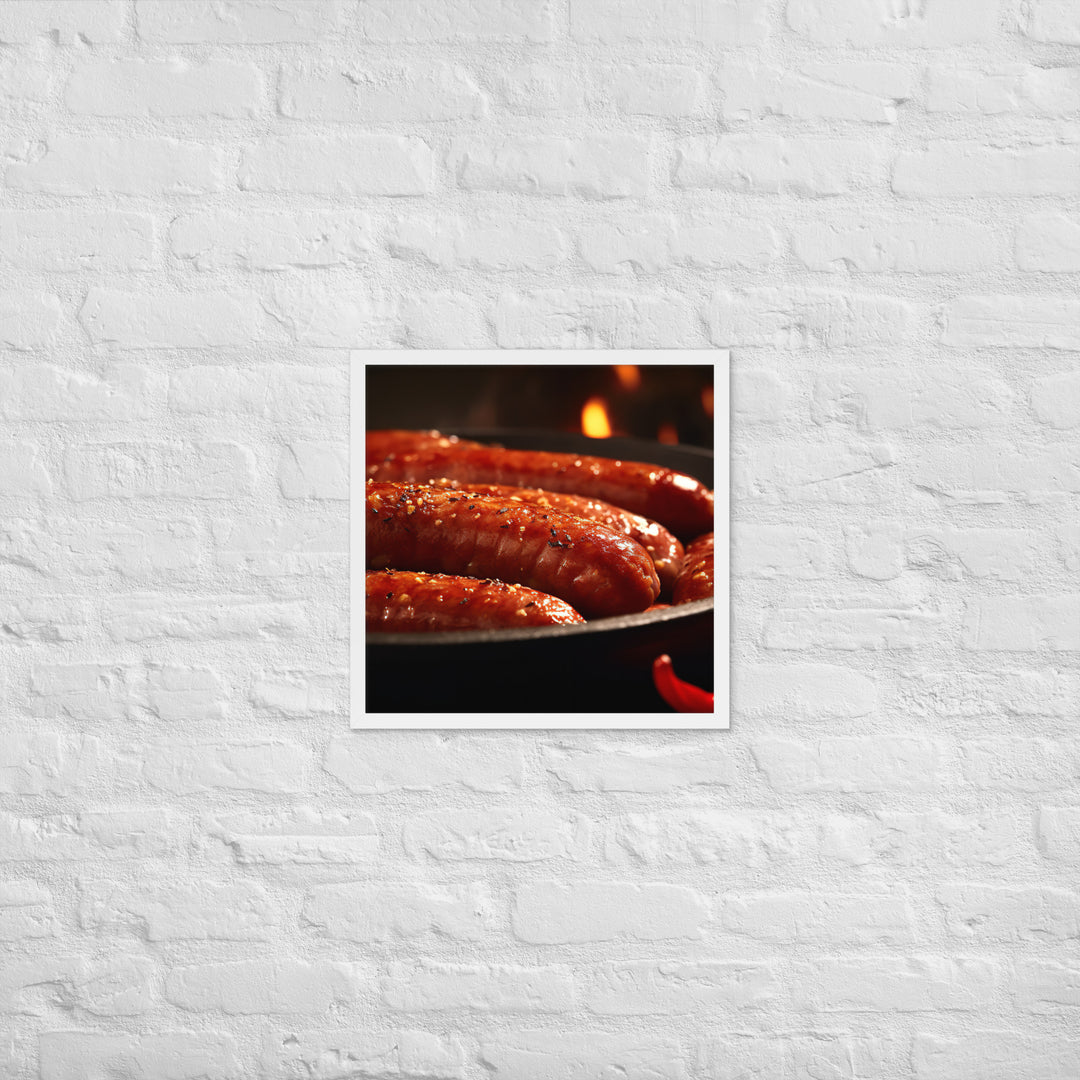 Baked Sausage Framed poster 🤤 from Yumify.AI