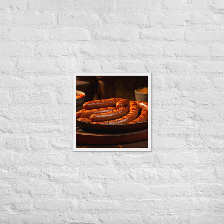 Baked Sausage Framed poster 🤤 from Yumify.AI