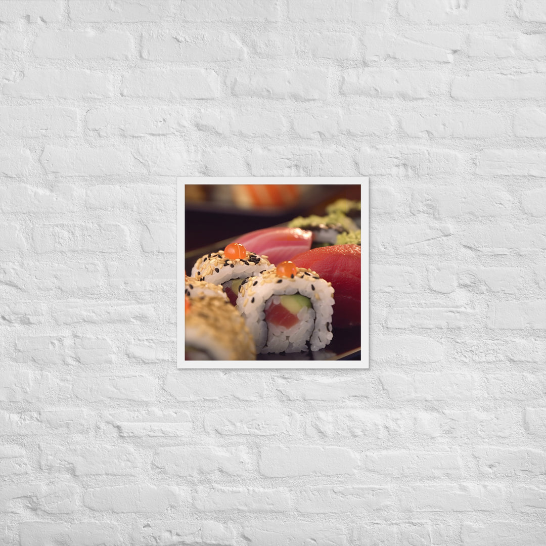 Sushi Rolls Framed poster 🤤 from Yumify.AI