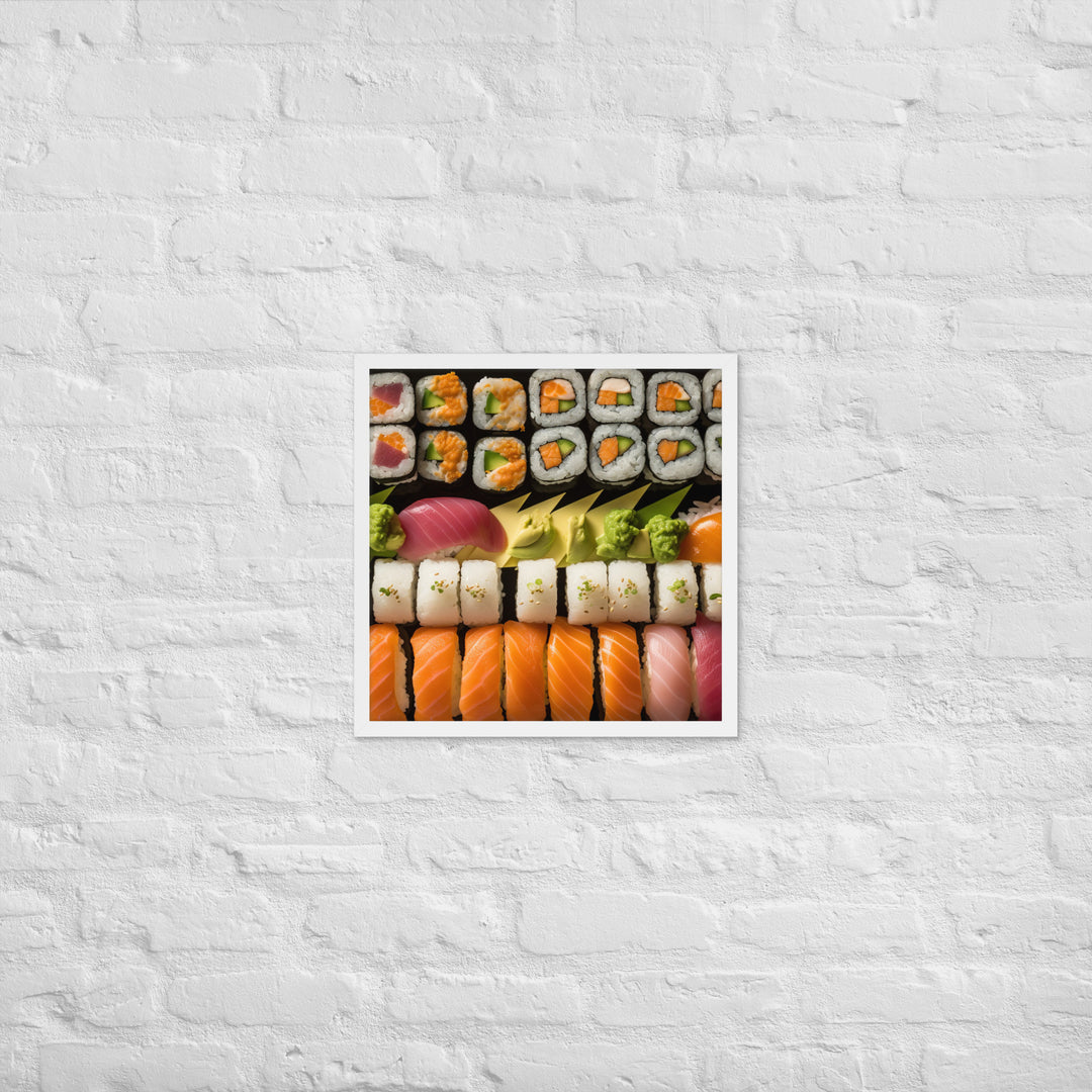 Sushi Platter Framed poster 🤤 from Yumify.AI