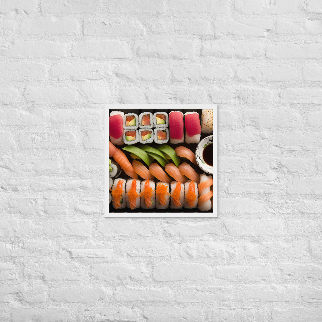 Sushi Platter Framed poster 🤤 from Yumify.AI