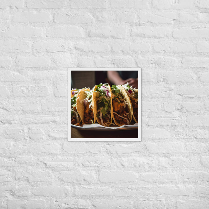 Delicious Tacos Framed poster 🤤 from Yumify.AI