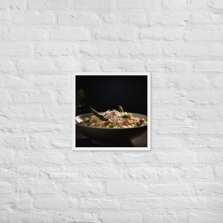 Parma Ham and Asparagus Risotto Framed poster 🤤 from Yumify.AI