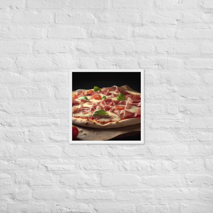 Parma Ham and Mozzarella Pizza Framed poster 🤤 from Yumify.AI