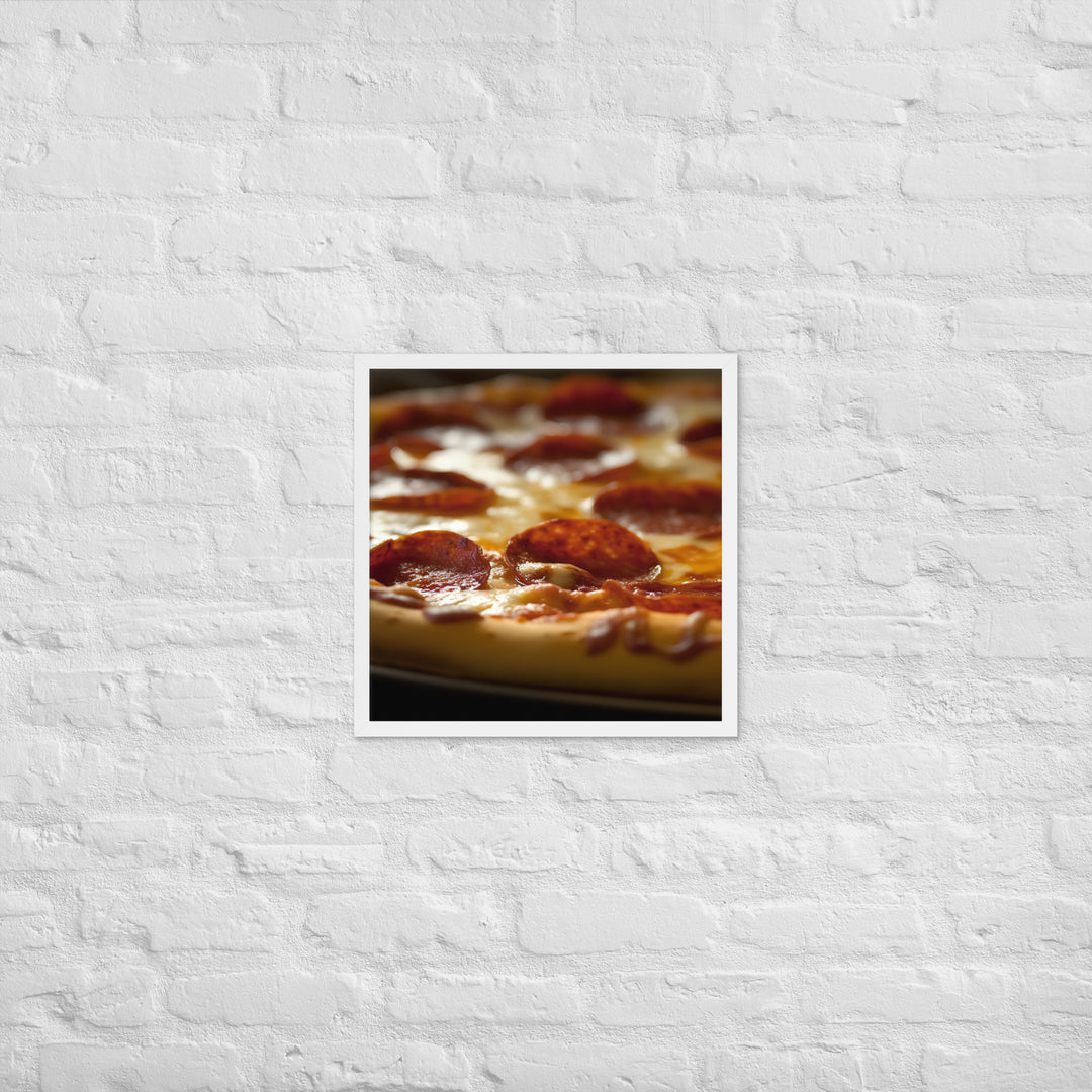 Pepperoni Pizza Framed poster 🤤 from Yumify.AI