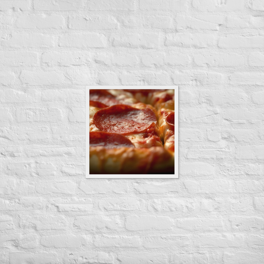 Pepperoni Pizza Framed poster 🤤 from Yumify.AI