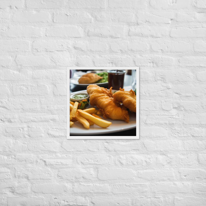 Fish and Chips Framed poster 🤤 from Yumify.AI