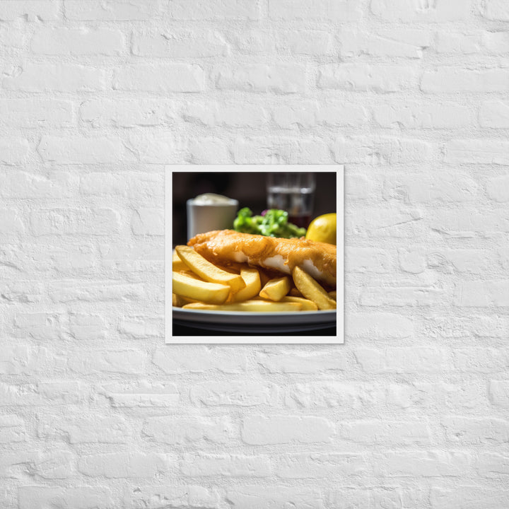 Fish and Chips Framed poster 🤤 from Yumify.AI