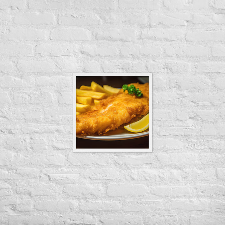 Fish and Chips Framed poster 🤤 from Yumify.AI