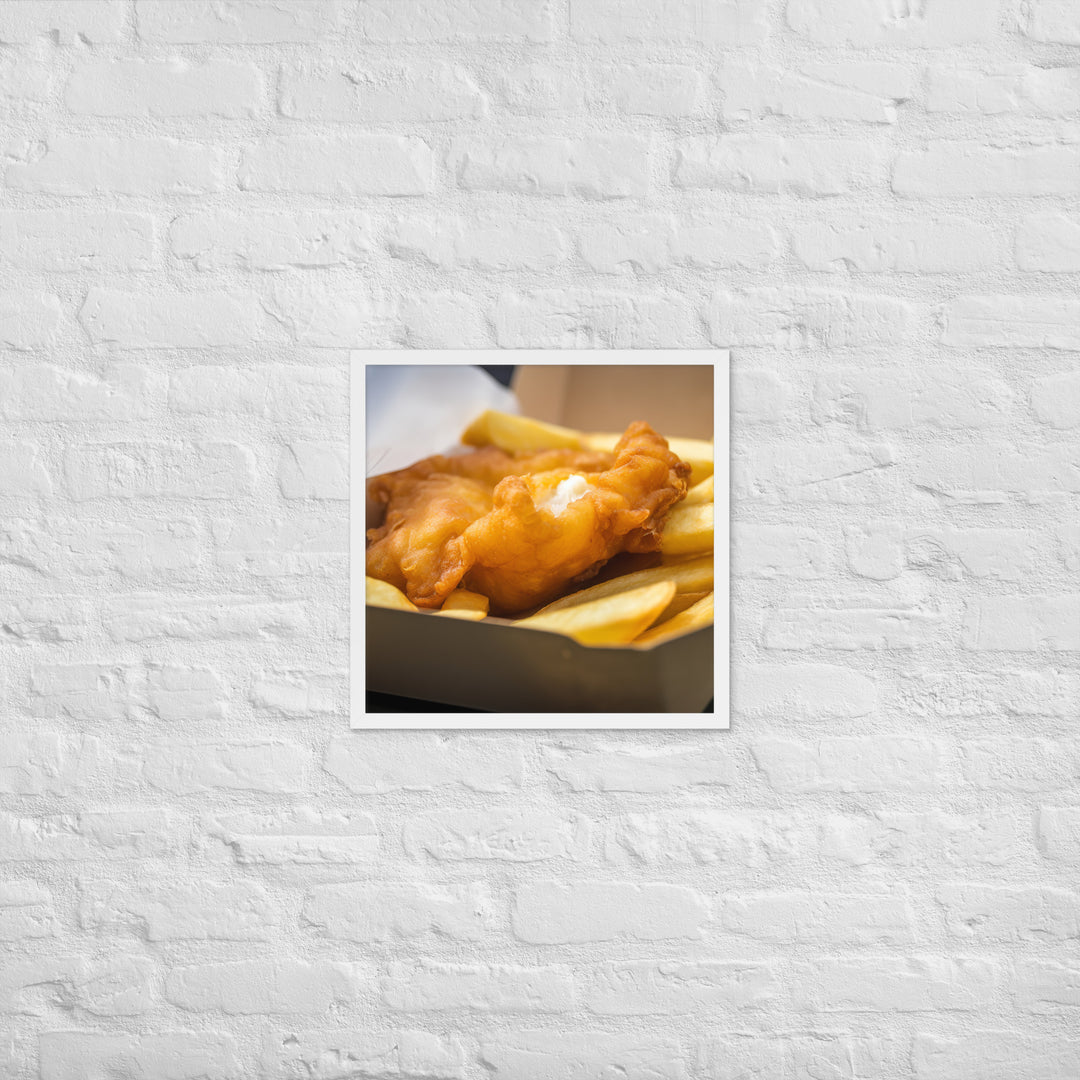 Fish and Chips Framed poster 🤤 from Yumify.AI