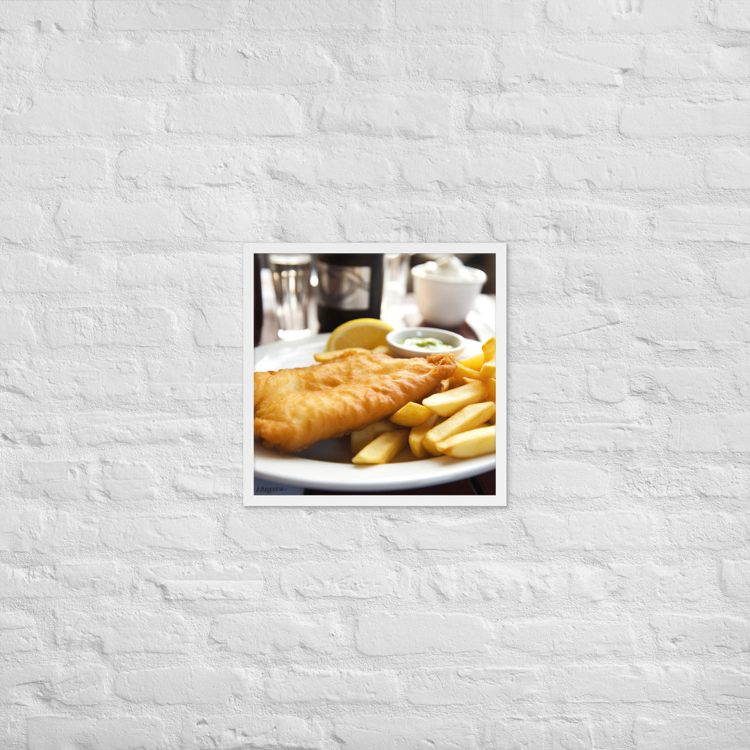 Fish and Chips Framed poster 🤤 from Yumify.AI