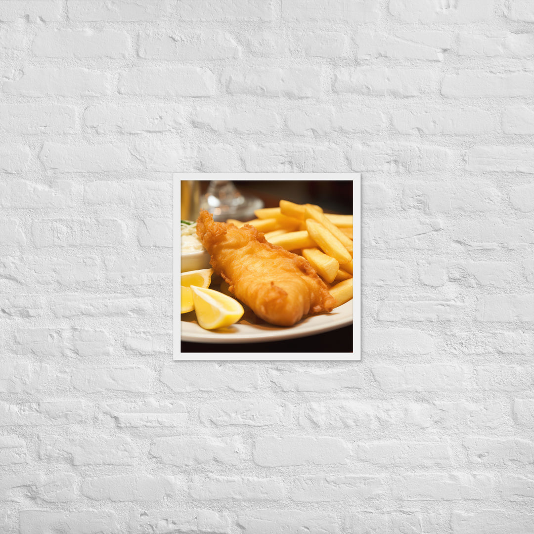 Fish and Chips Framed poster 🤤 from Yumify.AI