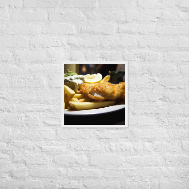 Fish and Chips Framed poster 🤤 from Yumify.AI