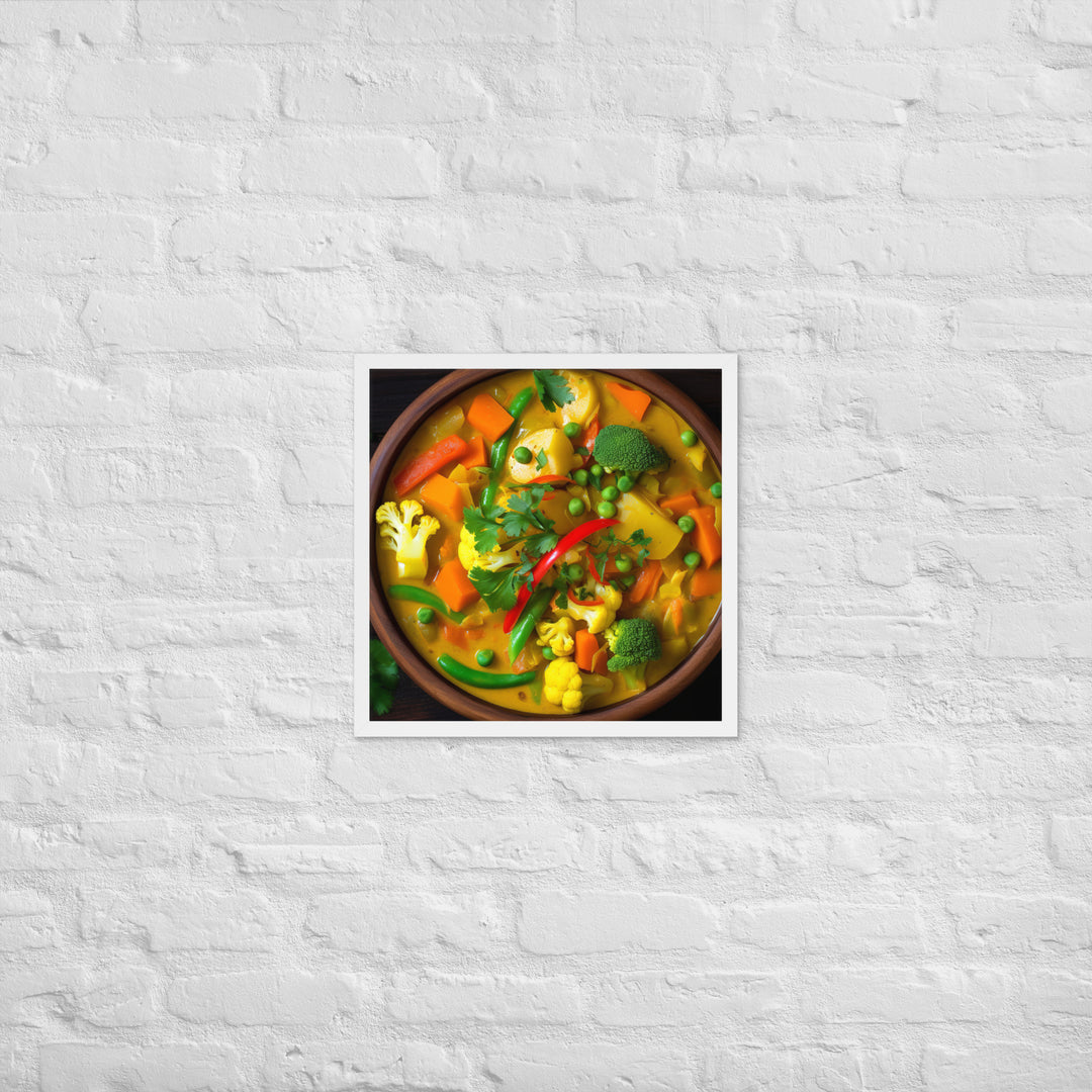 Vegetable Curry Framed poster 🤤 from Yumify.AI