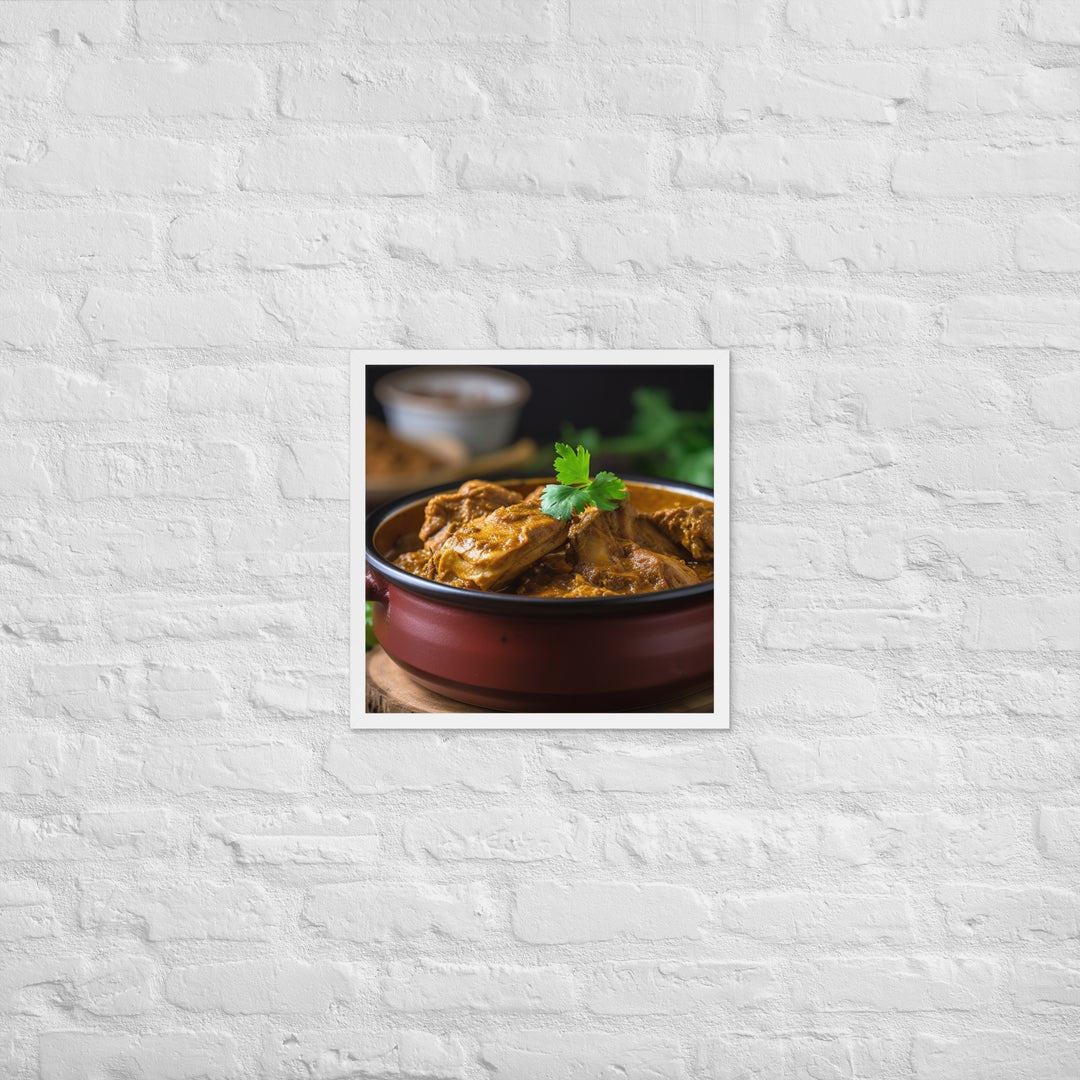 Spicy Chicken Curry Framed poster 🤤 from Yumify.AI