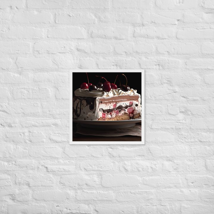 Neapolitan Ice Cream Cake Framed poster 🤤 from Yumify.AI