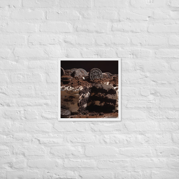 Cookies and Cream Ice Cream Cake Framed poster 🤤 from Yumify.AI