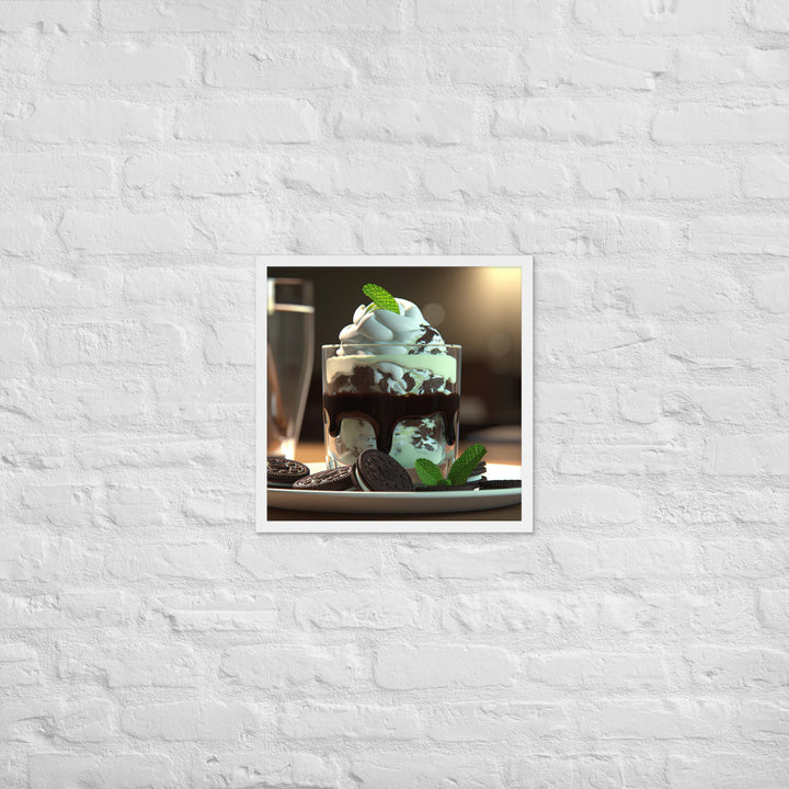 Mint Oreo Sundae Framed poster 🤤 from Yumify.AI