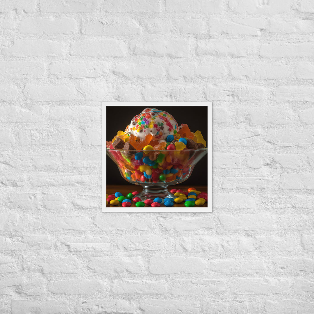 Candy Lovers Delight Sundae Framed poster 🤤 from Yumify.AI