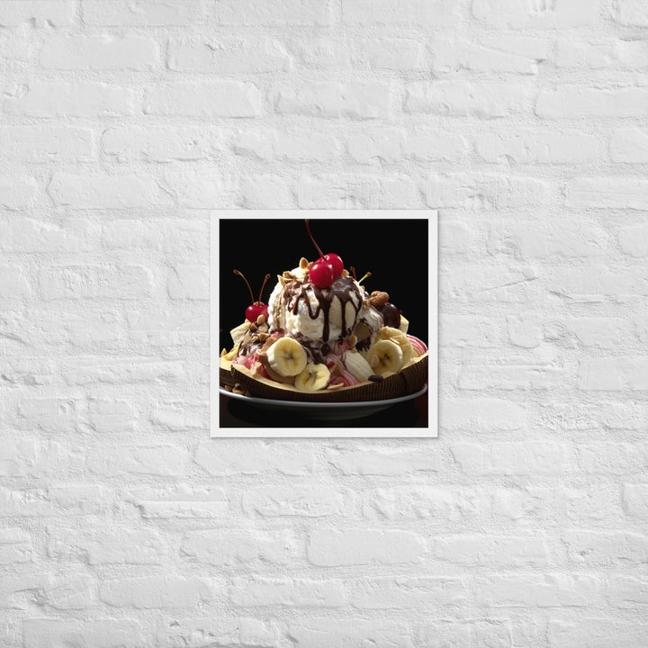 Banana Split Sundae Framed poster 🤤 from Yumify.AI