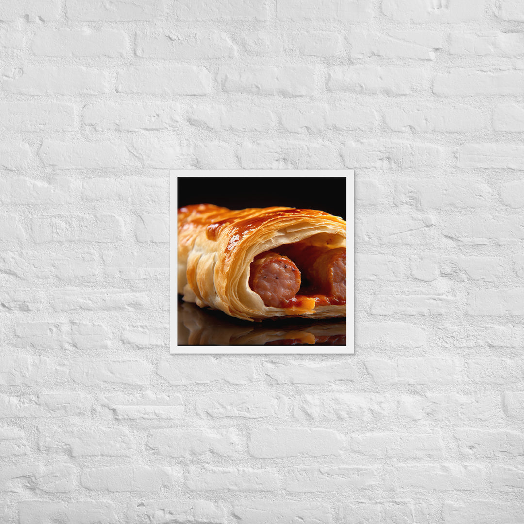 Classic Sausage Roll Framed poster 🤤 from Yumify.AI