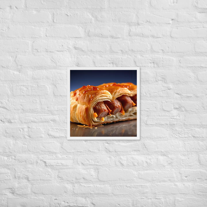 Classic Sausage Roll Framed poster 🤤 from Yumify.AI