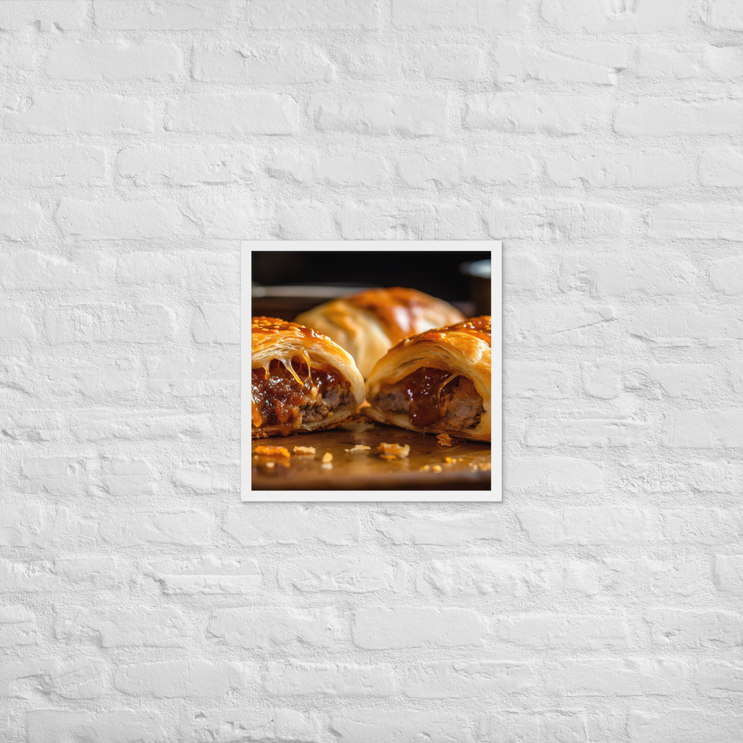 BBQ Sausage Roll Framed poster 🤤 from Yumify.AI