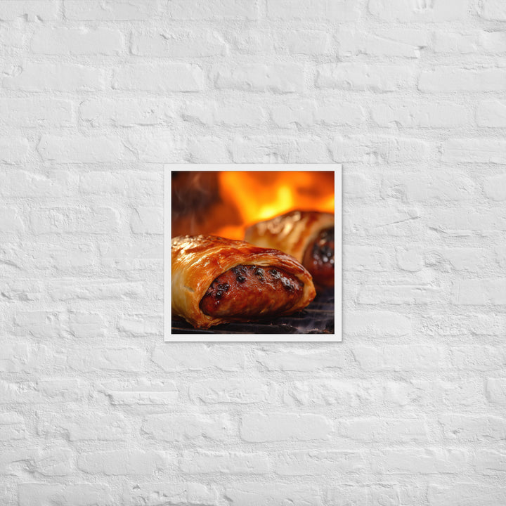 BBQ Sausage Roll Framed poster 🤤 from Yumify.AI